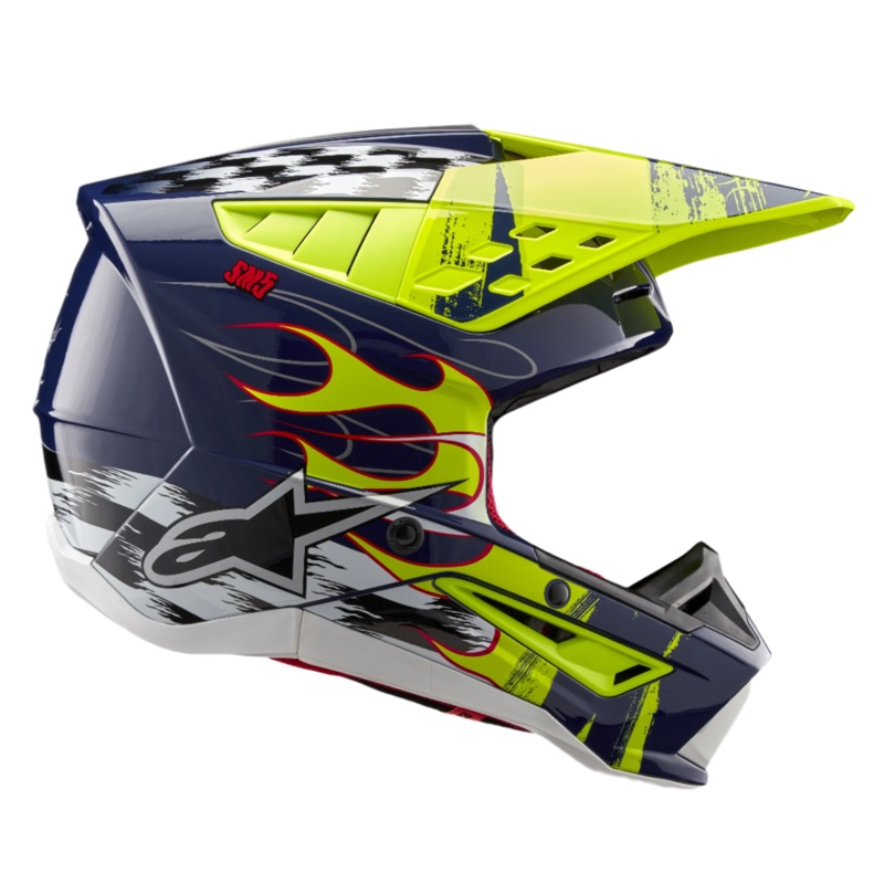 SM5 Rash Helmet ECE|XS|S|M|L|XL|2XL|Night Navy/Yellow Fluo Glossy