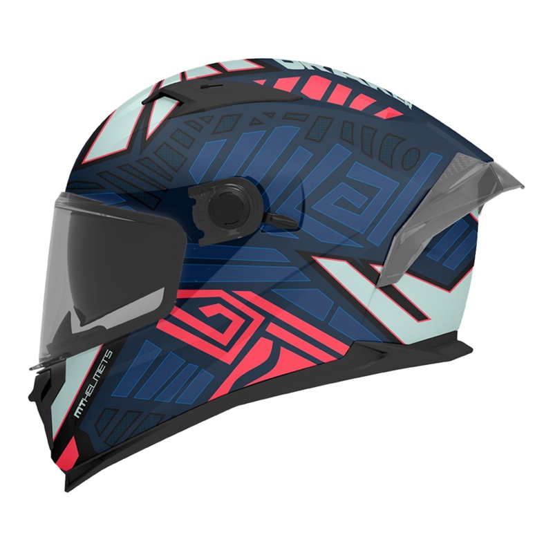 MT Braker SV Zebra – Matt Black/Blue | Motorcycle Helmets | Infinity Motorcycles