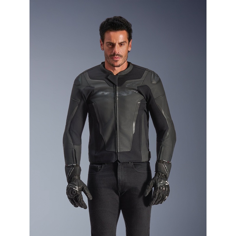 GP Force V2 Leather Jacket|46|48|50|52|54|56|58|Black/Black