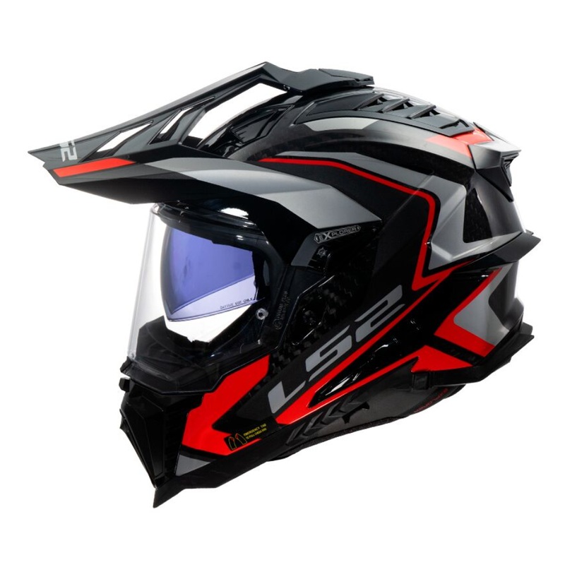 LS2 MX701 Explorer Carbon (ECE22.06) Frontier 2 – Red