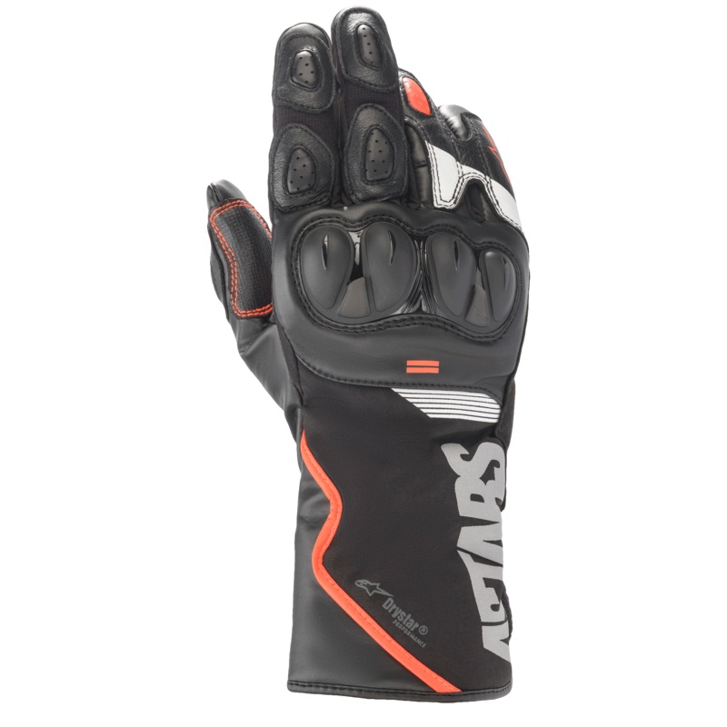SP-365 Drystar Gloves|S|M|L|XL|2XL|3XL|Black/Red Fluo/White