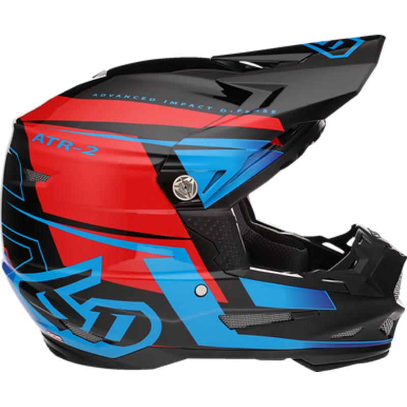 6D ATR-2 Mach Helmet – Blue/Red/Black