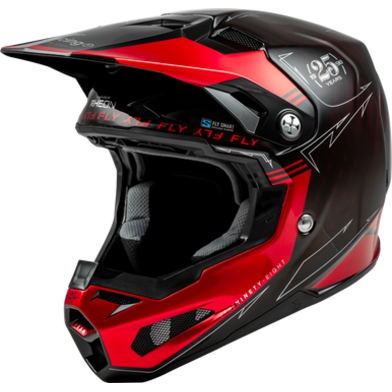 FLY RACING Formula S Carbon Legacy Helmet – Red Carbon/Black