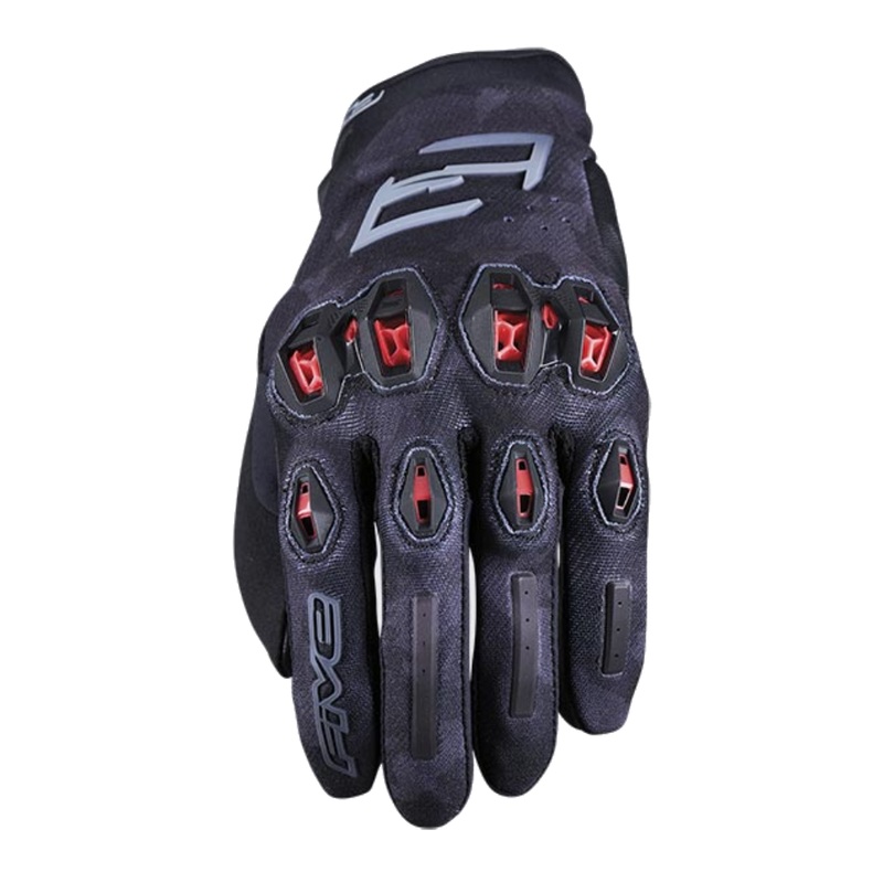 Five Stunt Evo Gloves – Camo Black/Red