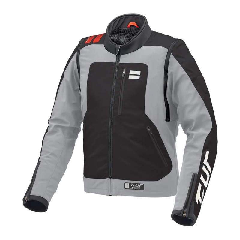 T.UR J-Three Arm Link Jacket – Light Grey/Red