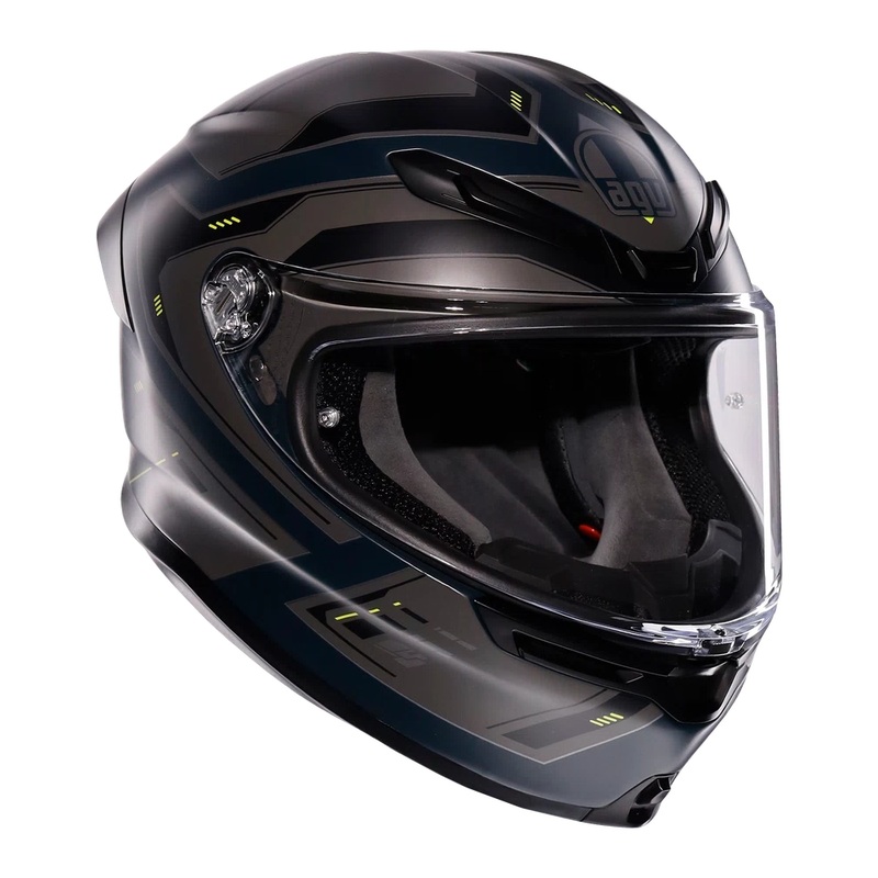 AGV K6-S Enhance – Matt Grey/Fluo Yellow