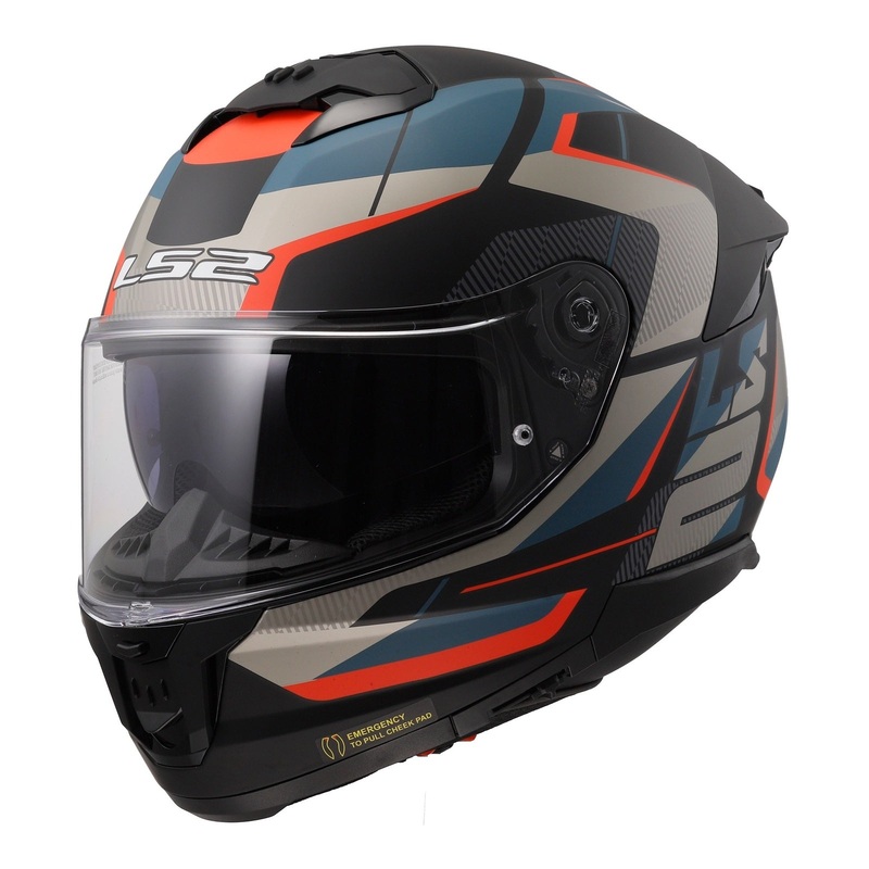LS2 FF808 Stream II Road – Matte Black / Blue Size Large 60cm