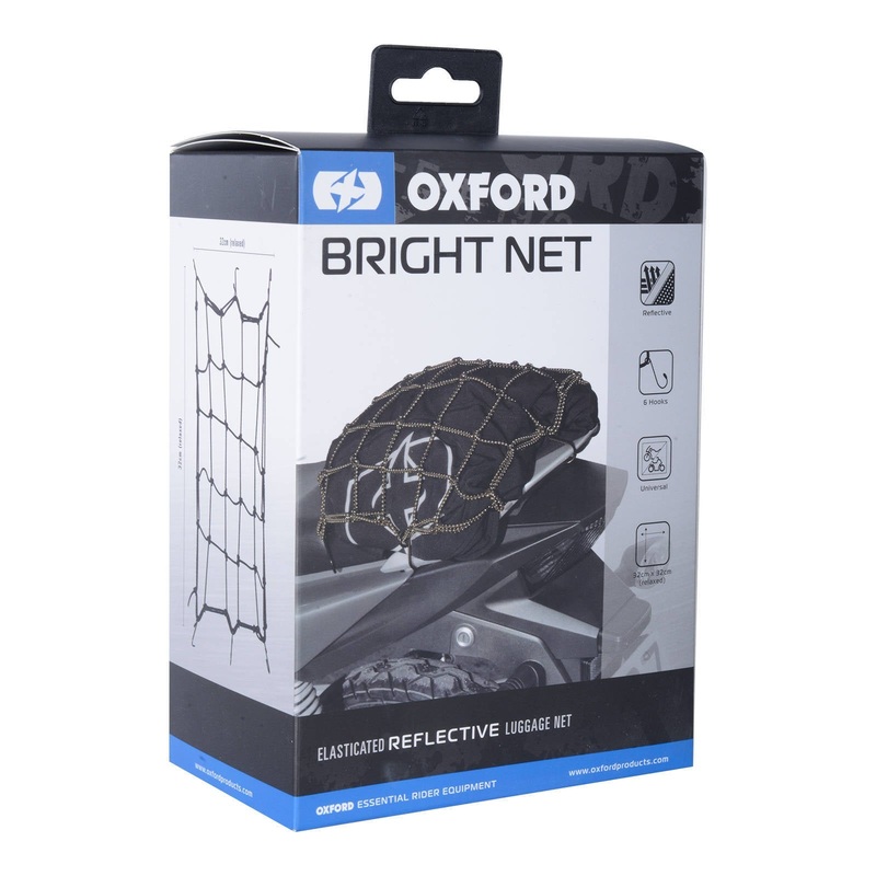 Oxford OXFORD BRIGHT CARGO NET BLK/REFLECTIVE