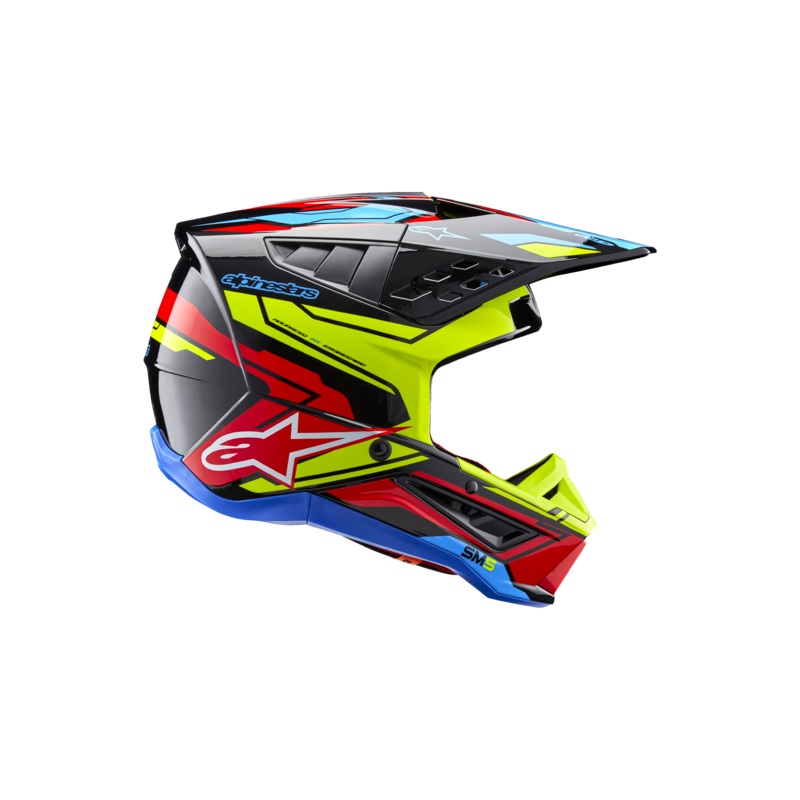 SM5 Action 2 Helmet|XS|S|M|L|XL|2XL|Black/Yellow Fluo/Bright Red Glossy