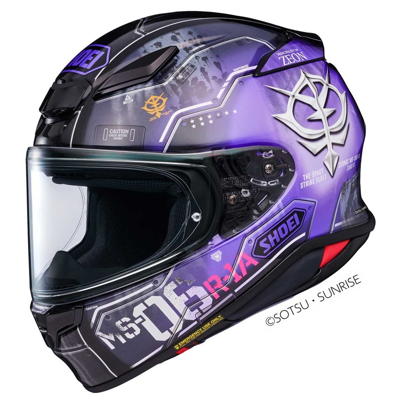 Shoei NXR2 MS-06R-1A Black Tri-Star’s Zaku II H-MOB TC12 Purple