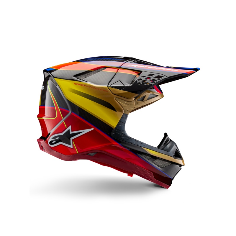 Supertech M10 Era Helmet ECE|XS|S|M|L|XL|2XL|Gold/Yellow/Rio Red Glossy