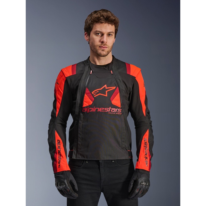 T-Stunt Air Jacket|S|M|L|XL|2XL|3XL|4XL|Black/Red Fluo/Dark Red