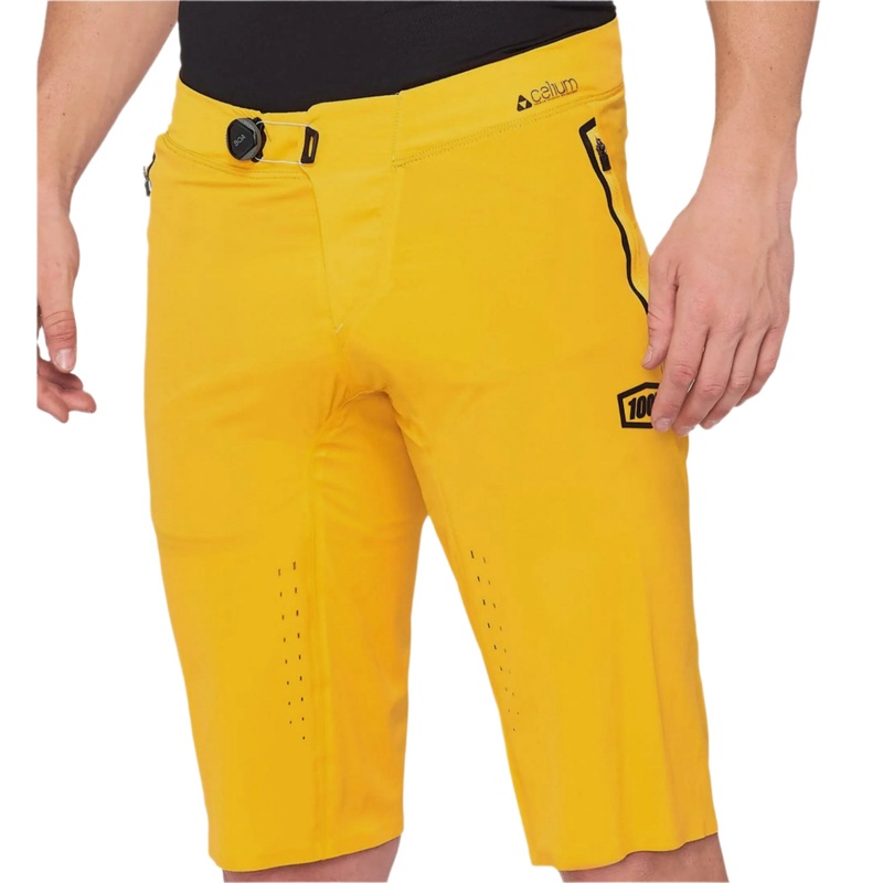 100% Celium Cycle Shorts Mustard