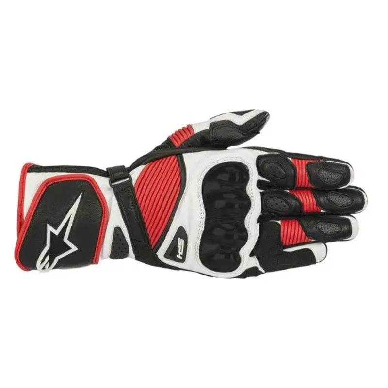 Alpinestars SP1 V2 Leather Gloves Black / White / Red