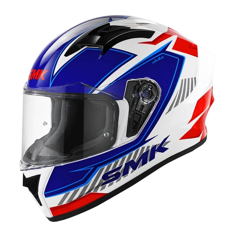 SMK Stellar Adox – White / Red / Blue Road Helmet Size XL 61cm
