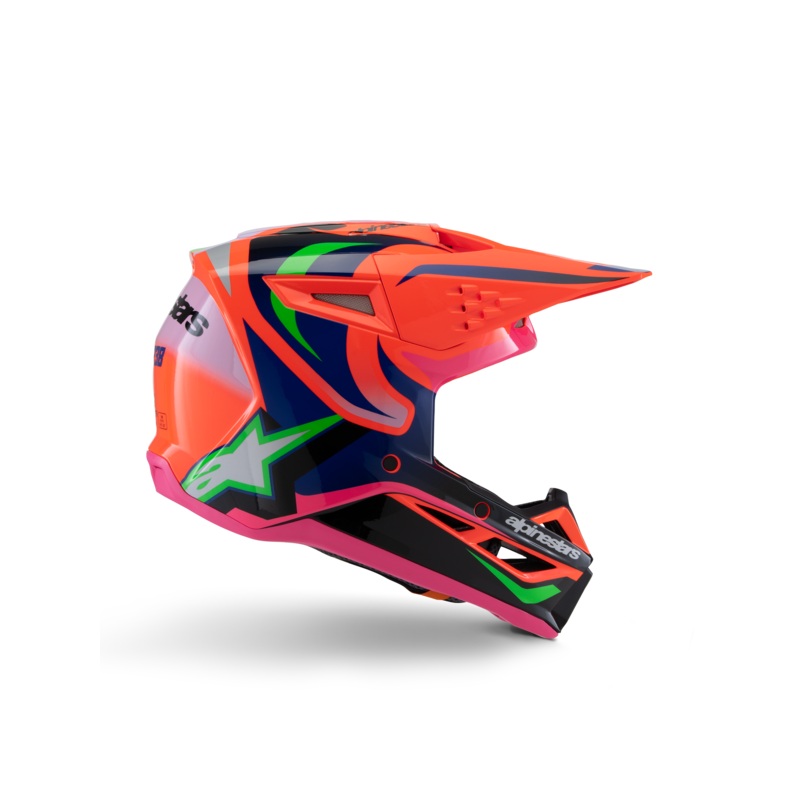 SM3 Youth Deegan Helmet ECE06|S|M|L|Orange Fluo/Purple/Pink Fluo Glossy