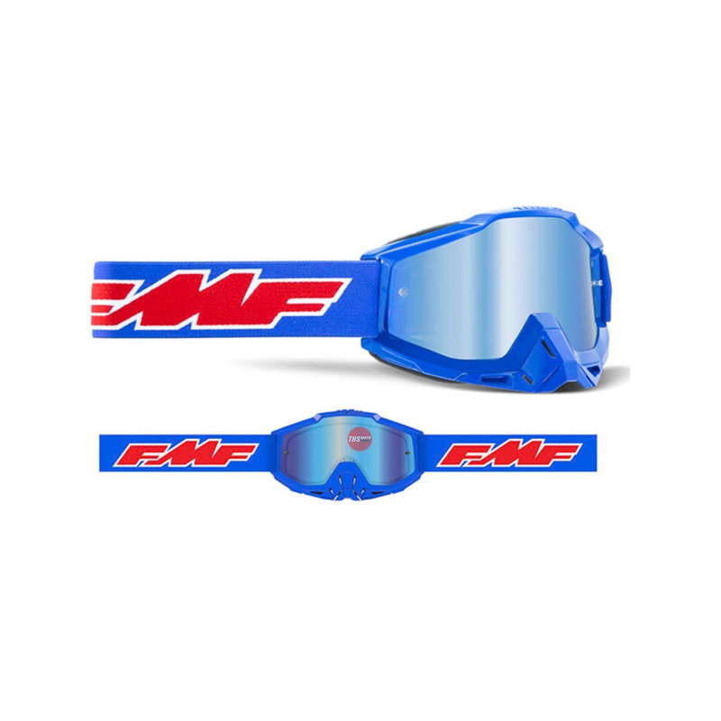 FMF POWERBOMB Goggle Rocket Blue- Mirror Blue Lens