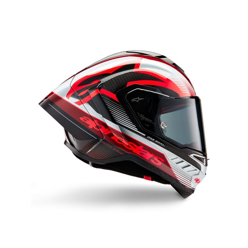 Supertech R10 Team Helmet|XS|S|M|L|XL|2XL|Black/Carbon Red/White Glossy