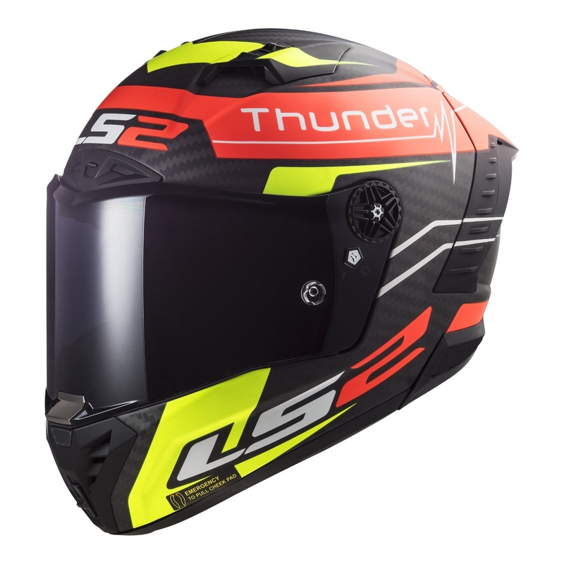 LS2 FF805 Thunder Attack – Matte Red / Hi-Vis Yellow Road Helmet Size XS 54cm