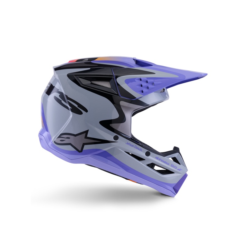 SM3 Jettson Helmet ECE06/DOT|XS|S|M|L|XL|2XL|Gray/Purple/Black Glossy