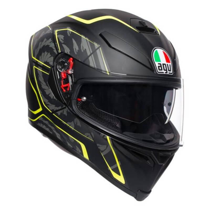 AGV K5 S Tornado Black Fluo Yellow | Infinity Motorcycles