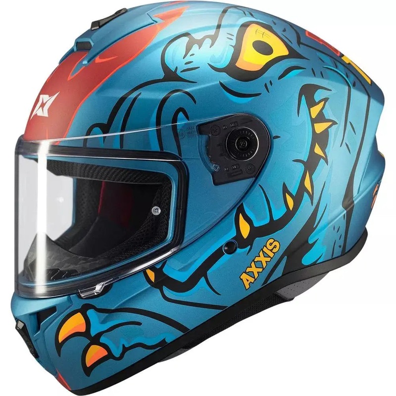 Axxis Draken S Dinotoon C7 Full Face Helmet Matt Blue