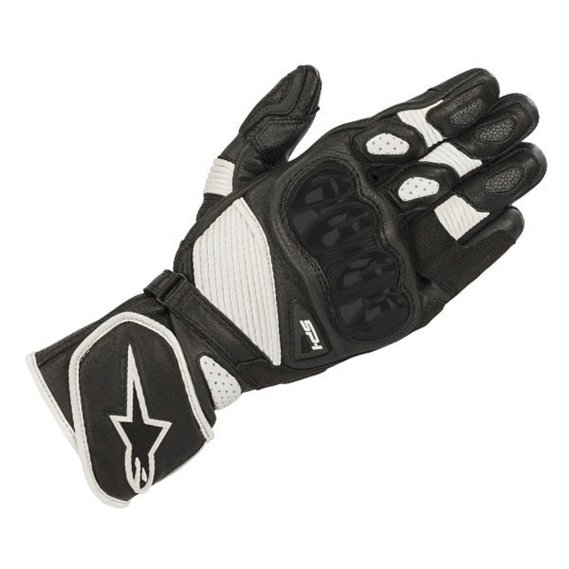Alpinestars SP-1 V2 Leather Mens Gloves – Black/White | Infinity Motorcycles