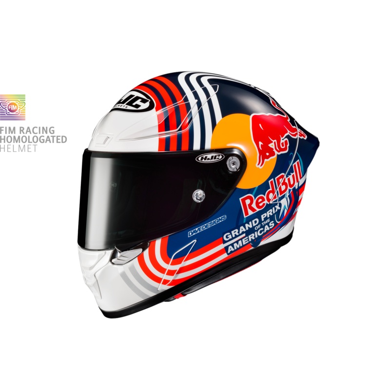 HJC RPHA 1 Red Bull Austin Gp MC21 Motorcycle Helmet Size Large 59cm