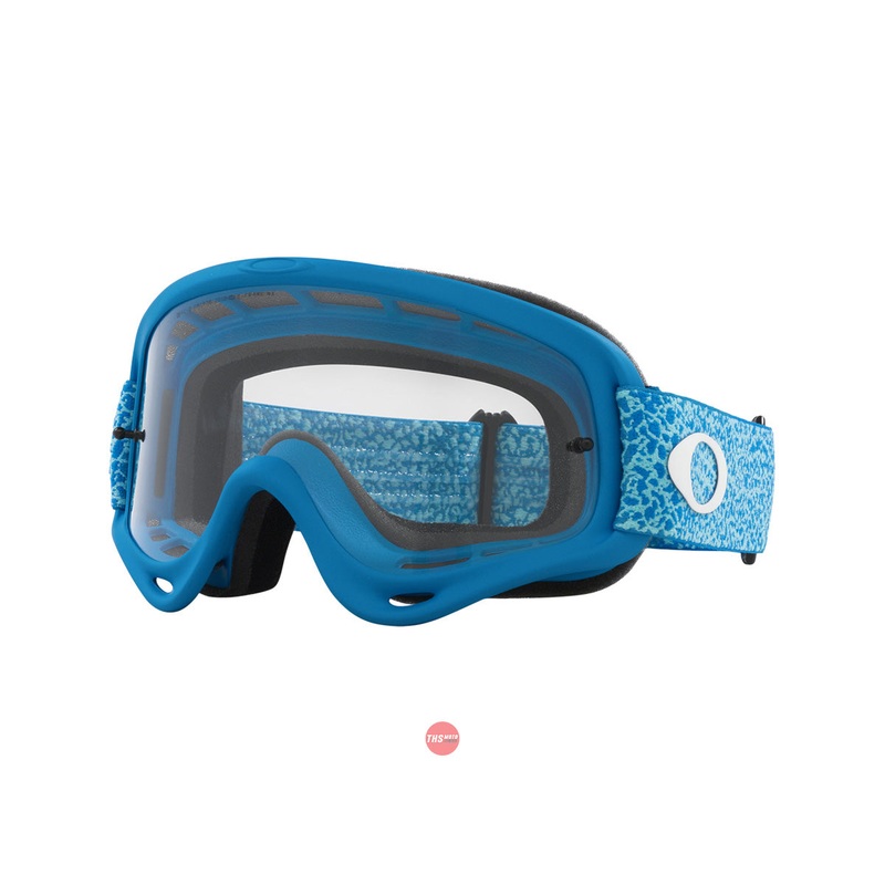 Oakley O-Frame MX Goggles Blue Crackle with Clear Lens